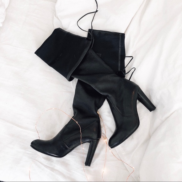 Stuart Weitzman | Shoes | Stuart Weitzman Highland Boot Black Leather ...